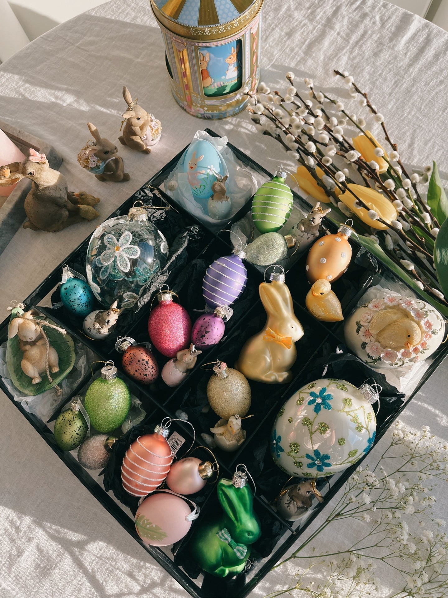 påske Påskeegg med glitter, 6 stk(6cm)