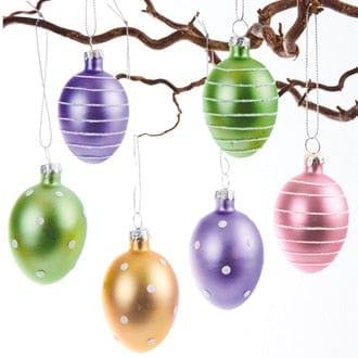 påske Påskepynt, egg med oppheng, 1stk (6cm)