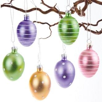 Påskepynt, egg med oppheng, 1stk (6cm) - Juletrepynt.no