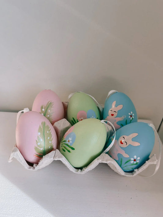 Påskepynt egg, 6 stk(5cm) - Juletrepynt.no