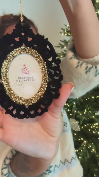 Rammer, sort (9,5cm) - Juletrepynt