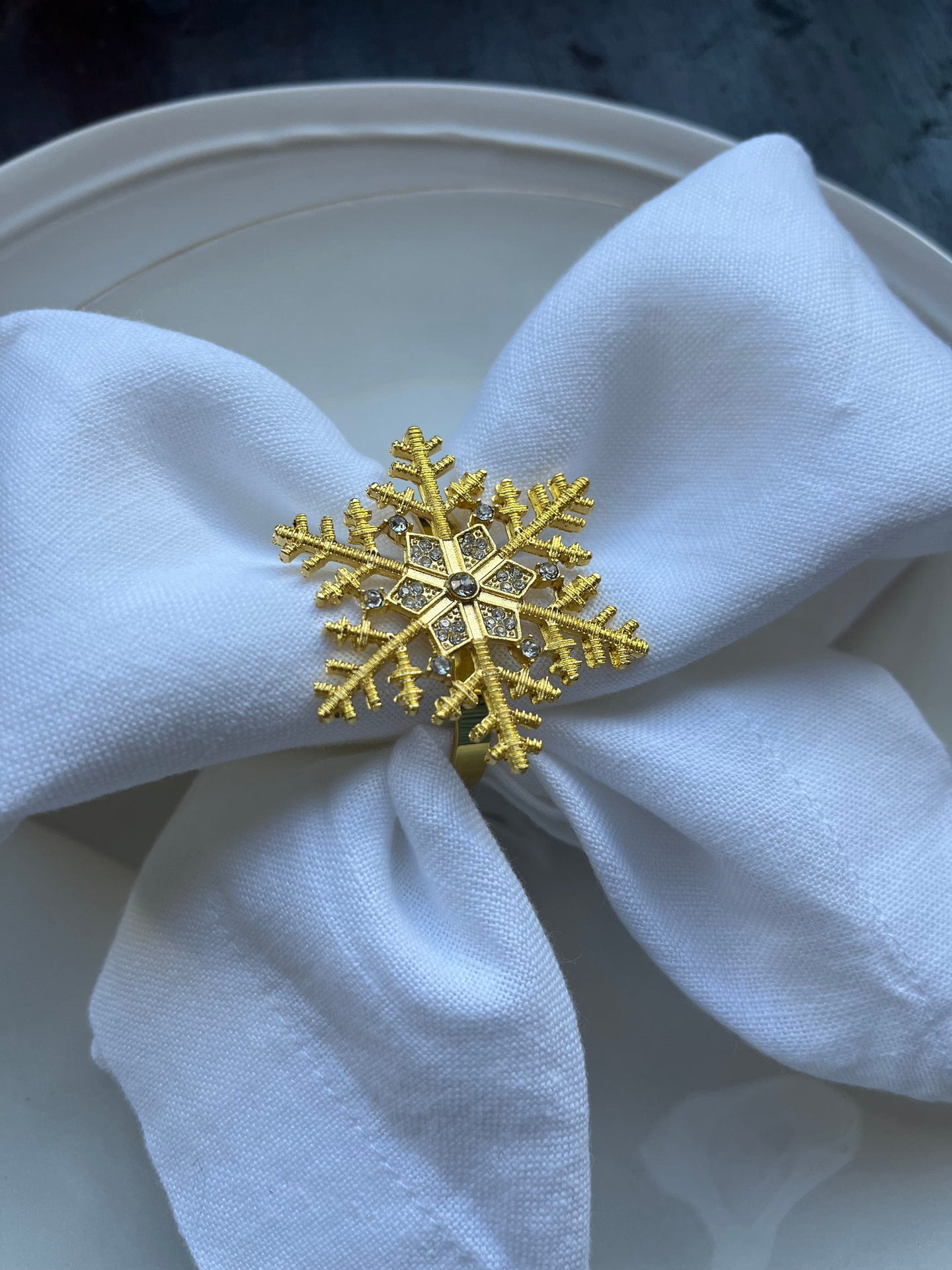 Snøkrystall Serviettringer, 1 stk