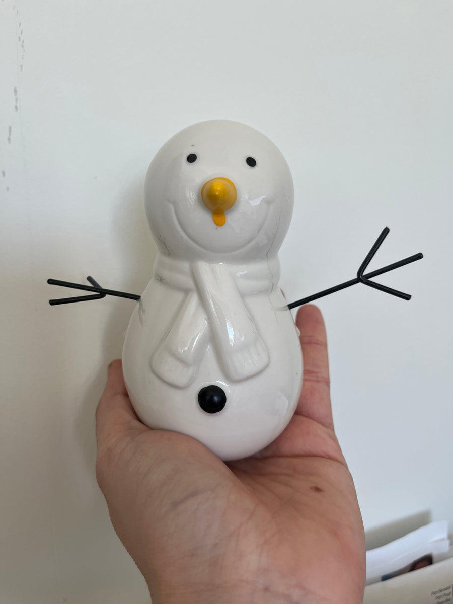 Snømann m/ skjerf - B vare(12 cm)
