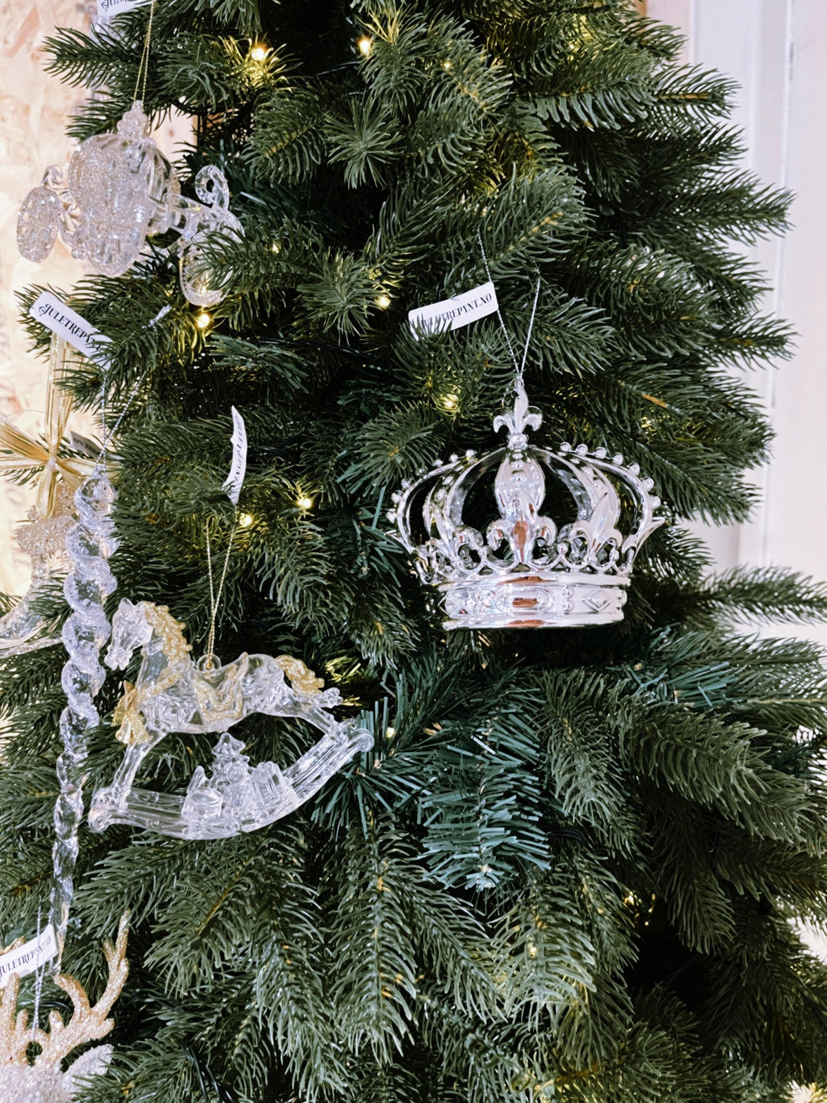 Krone (11,5 cm) - Juletrepynt i akryl - Julelysbutikken.no