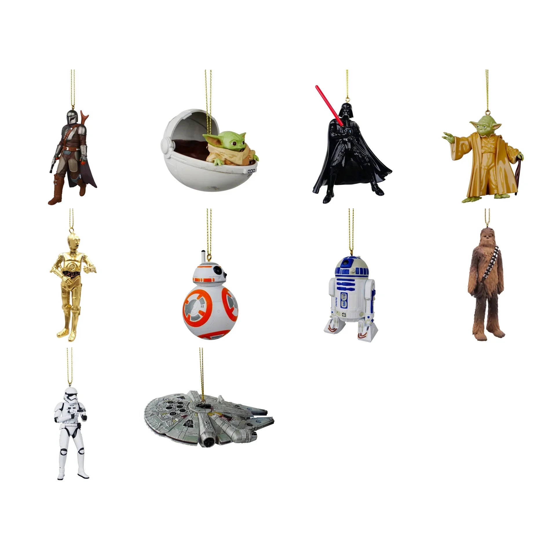 SETT med alle våre STAR WARS FIGURER - Juletrepynt.no