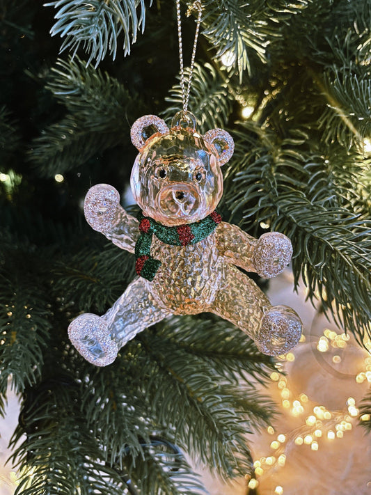 Teddy (8cm) - Teddybjørn juletrepynt - Julelysbutikken.no