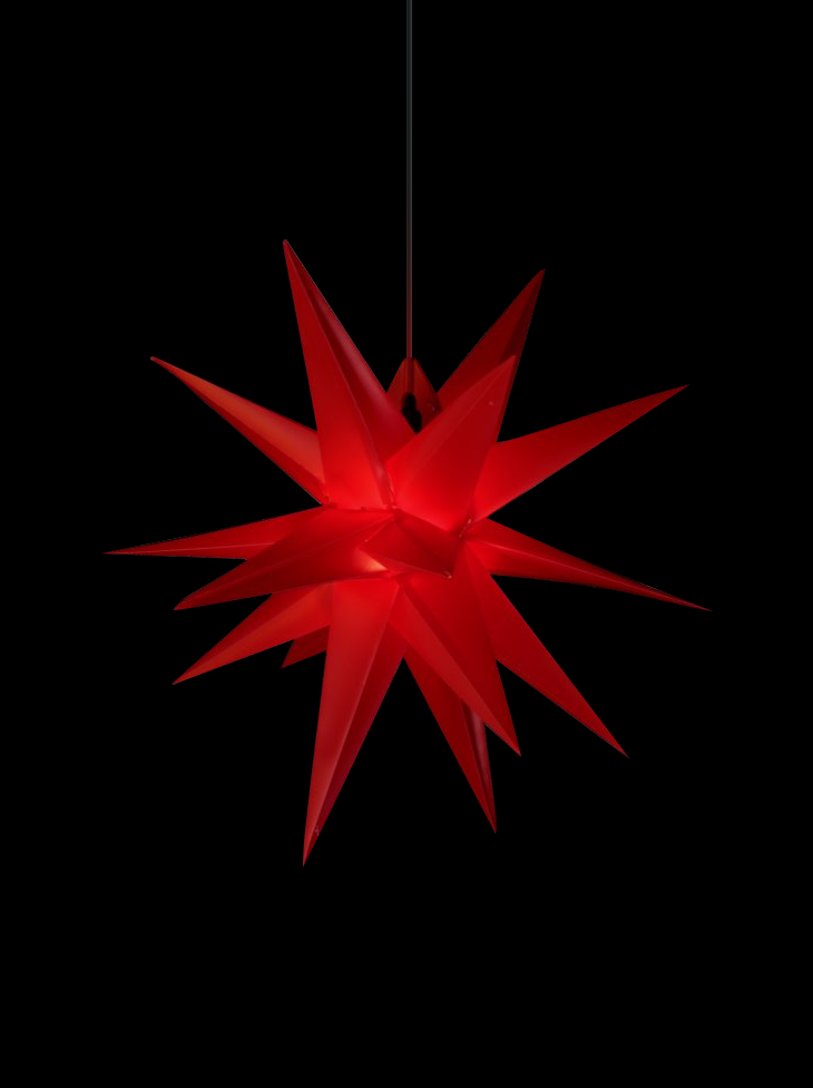3D Stjerne rød - 75 CM - Julelysbutikken.no