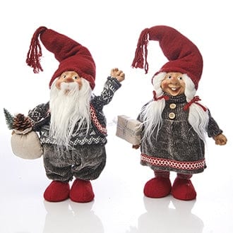 Julepynt Nissefar og nissemor, 1 stk (42 cm)