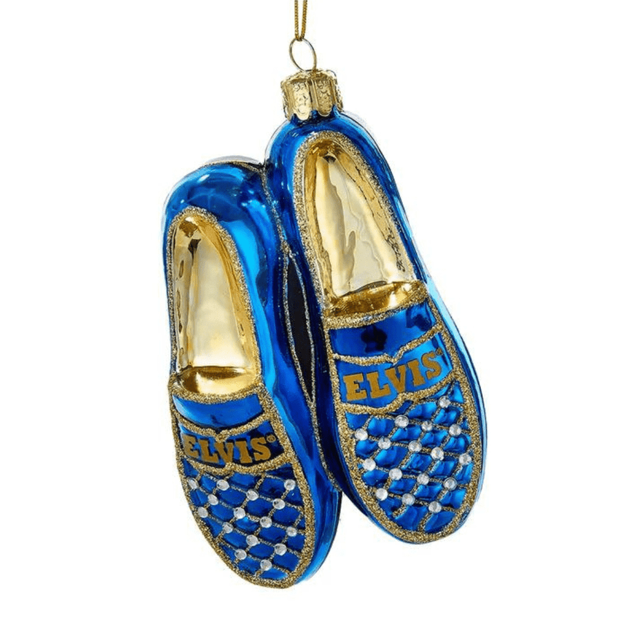 Juletrepynt Elvis Presley® juletrepynt -  blå sko (12 cm)