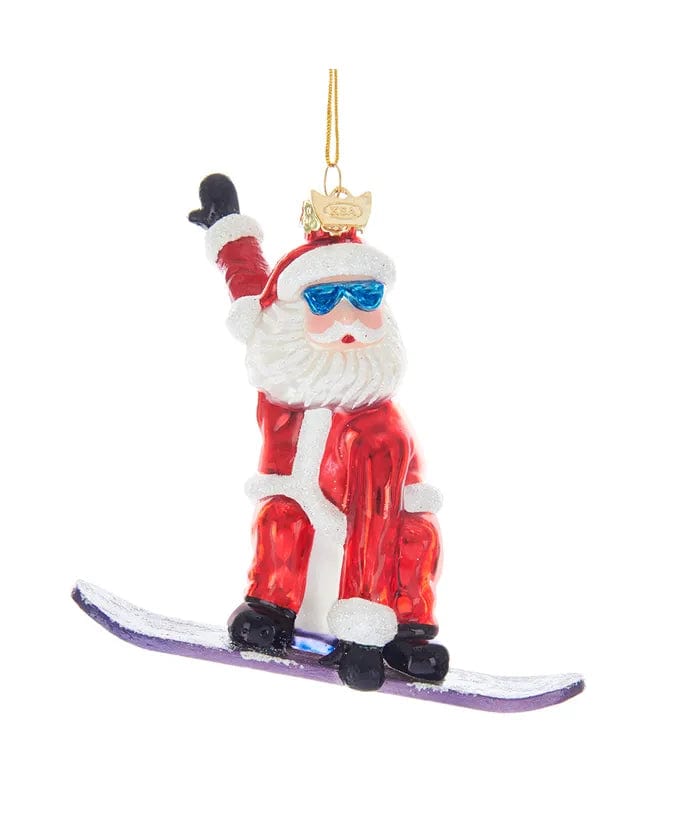 Juletrepynt Julenissen på snowboard (14 cm)
